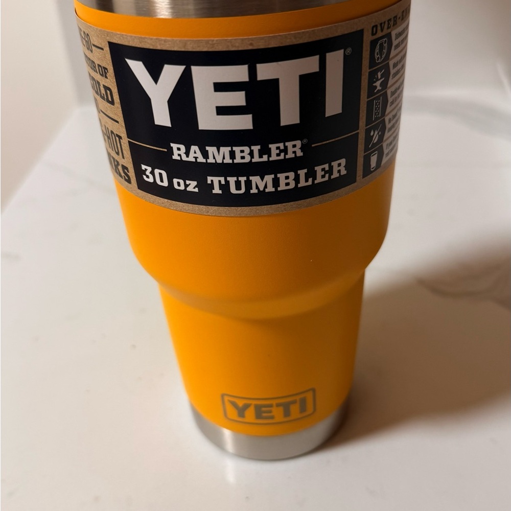 Yeti Rambler 30 oz Tumbler - Yellow (BeeKeeper) with Stainless Accents